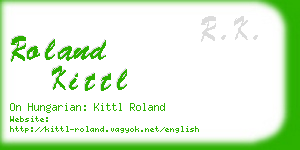 roland kittl business card